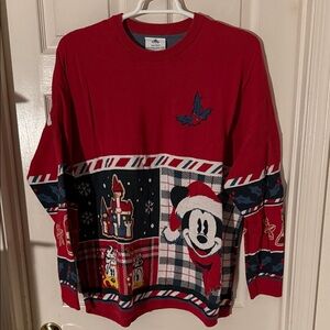 Red Disney Spirit Jersey Merry Christmas Sweater